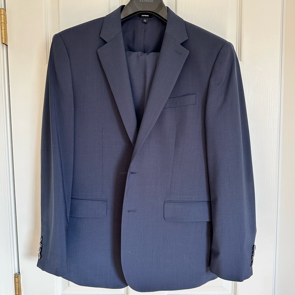 Express Extra Slim Blue Suit